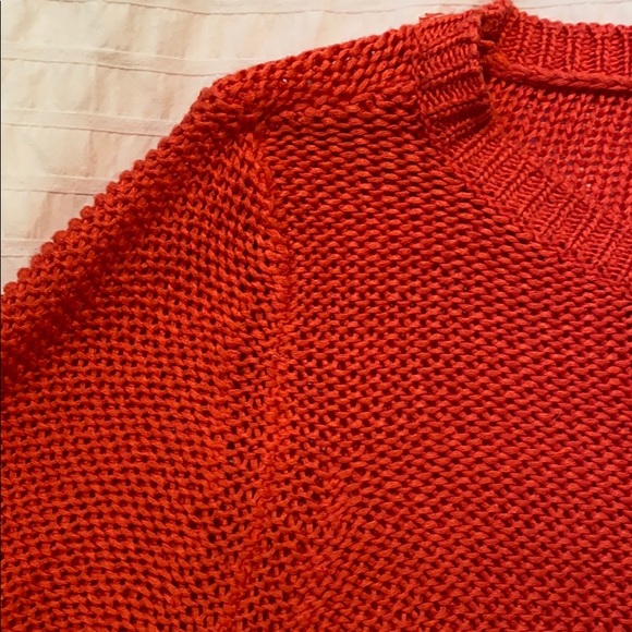 Coral knit fall sweater with zipper accent - Picture 2 of 3